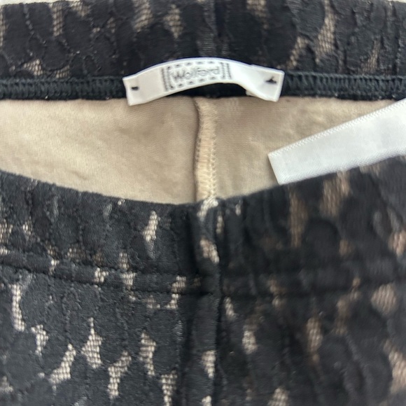 Wolford Black Lace Bonded Trousers Pull On Pants Leggings Pockets Luxury size 6 - Picture 3 of 9